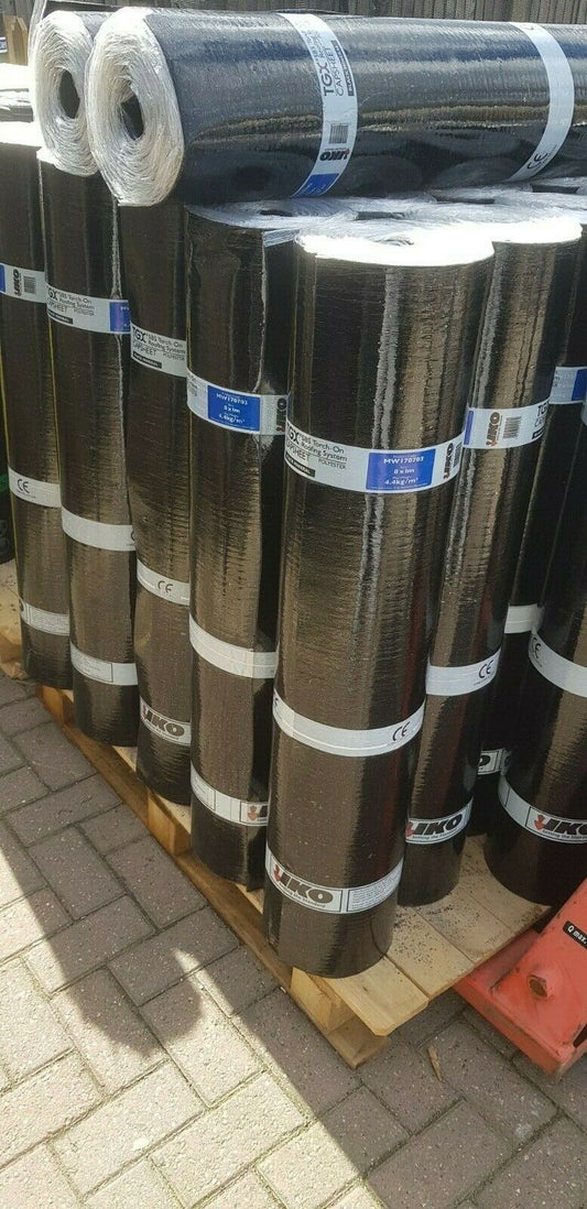 IKO TGX Torch On SBS Black Mineral Cap Roofing Felt 30 Rolls 1m X 8m