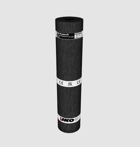 IKO Protorch Fire Retardant Torch-On SBS Capsheet Black 25 Rolls 1m x 8m