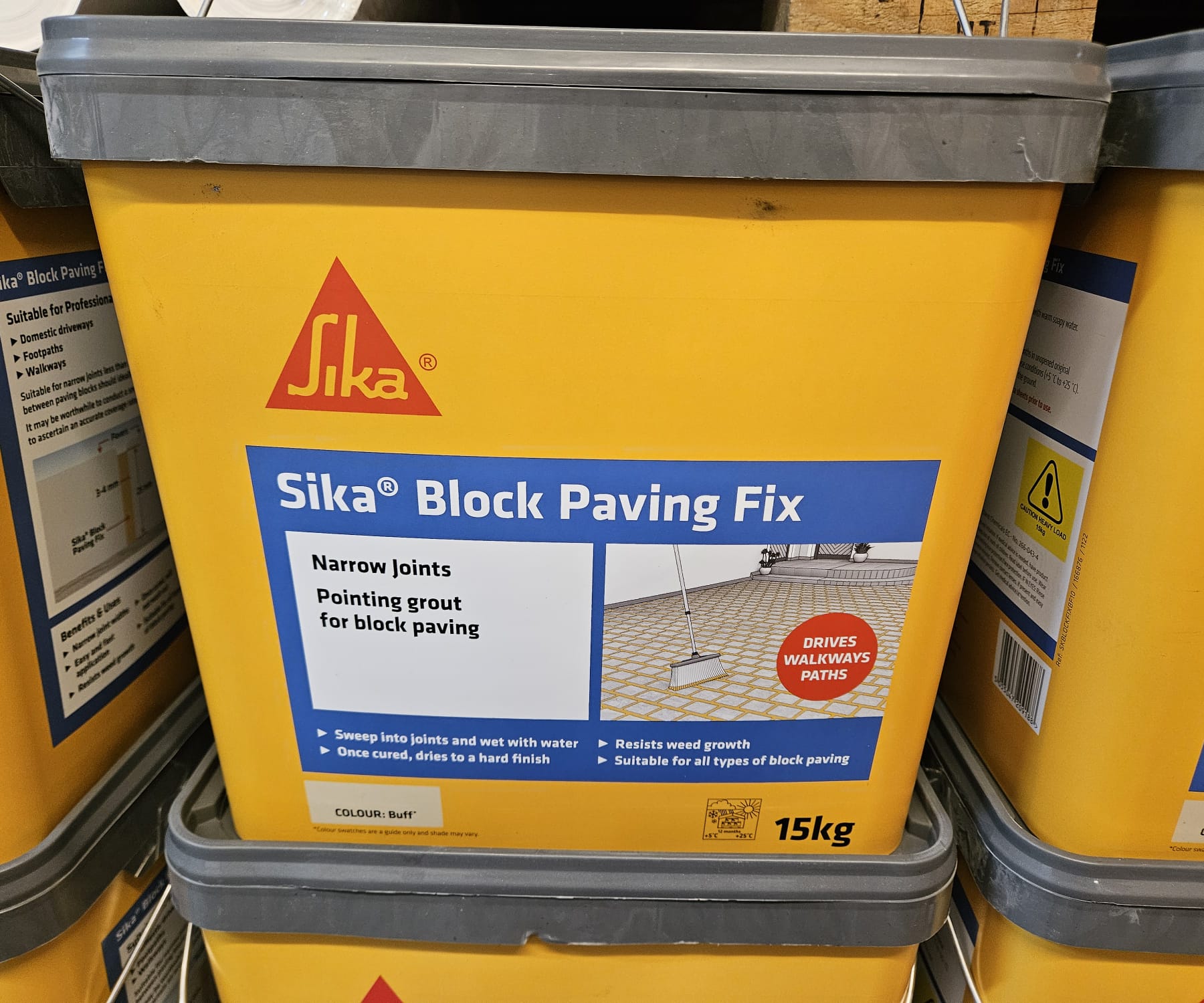 Sika Curing Sika Block Paving Fix Moisture Curing Jointing Compound 15kg Buff – CRS ...